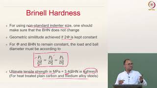 Lecture 15  Mechanical Properties Hardness Test [upl. by Jolyn]