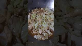 Cabbage stir fry with chicken breast กะหล่ำปลีผัดสันในไก่ food chicken cooking thaifood [upl. by Yrallam718]