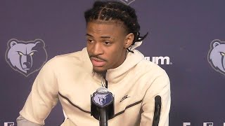 Ja Morant reflects on experiencing joy after not playing for 2 months FULL POSTGAME Interview [upl. by Cheatham]