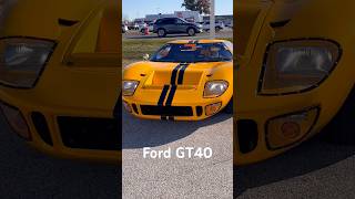 Ford GT40 idling and leaving car show vintage history speed fast automobile [upl. by Ntsyrk]