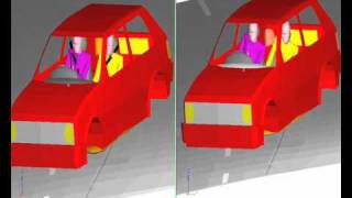 Collision Reconstruction  Comparison of belted and unbelted occupants [upl. by Alakim705]