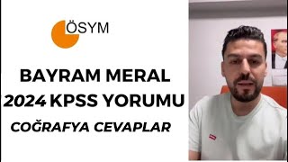 BAYRAM MERAL 2024 KPSS LİSANS YORUMU VE CEVAPLARI kpss 2024kpss keşfet [upl. by Winnick666]