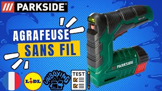 AGRAFEUSE SANS FIL Parkside PAT 4 D5 FRANCE FRANÇAIS LIDL [upl. by Etnod455]