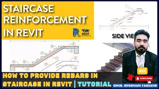 How to Provide Rebars in Staircase in Revit Tutorial 11  BIM Tutorial  UrduHindi [upl. by Arihk]