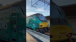 68003 and 68006 departing Carnforth with nuclear flask [upl. by Pachton]