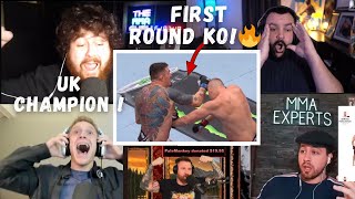 MMA YouTubers React to Tom Aspinall Brutal KO vs Sergei Palvlovich [upl. by Crim415]