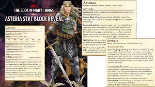 Asteria Stat Block Reveal  DampD Book of Many Things  Nerd Immersion [upl. by Nimrak646]