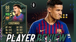 WORTH IT 88 SBC WINTER WILDCARD COUTINHO FIFA 22 Ultimate Team PLAYER REVIEW [upl. by Bina30]