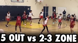 5 Out Offense vs 23 Zone Defense [upl. by Lyndon]