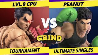 Level 9 Kazuya Vs Peanut Little Mac Vs The Grind 144 Ultimate Tournament  Smash Ultimate SSBU [upl. by Andromada]