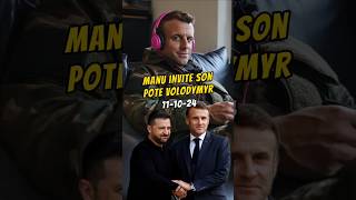 Manu invite son pote Volodymyr 🧑‍🤝‍🧑 parodie humour macron zemmour mélenchon zelensky poutou [upl. by Nednarb810]