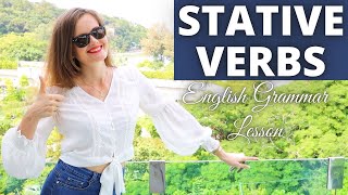 STATIVE VERBS Stative and Action Verbs English Grammar [upl. by Eicnahc]