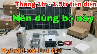 Bộ điện mặt trời phù hợp cho gia đình có mức tiền điện 1 triệu đến 15 triệu [upl. by Grimbal]