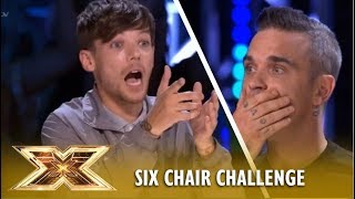 Contestant Tommy Ludford FALLS OFF STAGE During Six Chair Challenge OMG  The X Factor UK 2018 [upl. by Alphonsa]