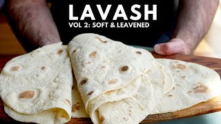 My Favorite Flatbread for Kebabs  Soft and Leavened Lavash [upl. by Epoillac]