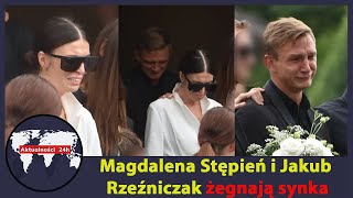 Magdalena Stępień i Jakub Rzeźniczak żegnają synka podczas uroczystości w Oleśnicy [upl. by Imat]