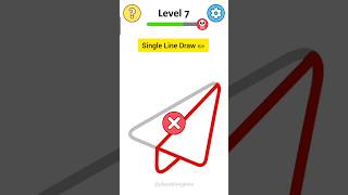 Single Line Draw ✏️ Game Challenge shorts gameplay braingames viralshorts [upl. by Llerdnod]