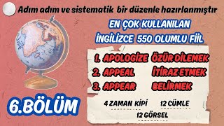 6BÖLÜM  EN ÇOK KULLANILAN İNGİLİZCE 550 FİİL [upl. by Aiekan22]