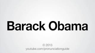 How to Pronounce Barack Obama [upl. by Eniamret609]