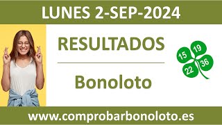 Resultado del sorteo Bonoloto del lunes 2 de septiembre de 2024 [upl. by Stiegler]