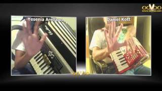 Varsouviana  an accordion lesson using ooVoo  Palmer Hughes Book 2  p38 [upl. by Aiuqram]