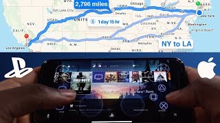 Play PS4 Games on iPhone  Away from Home NY to LA  PS4 Remote Play [upl. by Bander546]