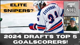 2024 NHL DRAFT TOP 5 GOALSCORERS  Which Prospects Project as the Best NHL Finishers [upl. by Raynah26]