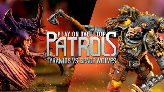 Space Wolves vs Tyranids 40k Combat Patrol sized Battle Report [upl. by Sil]