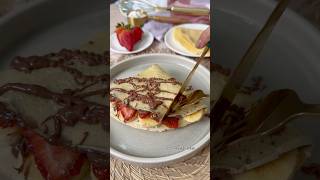 Crepes de fresas y nutella Shorts [upl. by Naillij]