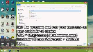 Patching IPS into SNES ROMS with Wasabi SNES ROMS Utility in Windows 81 Majyuuou [upl. by Emalee]