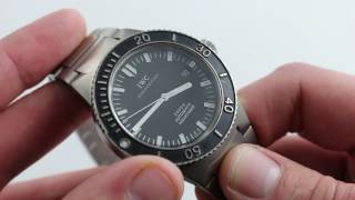 IWC Aquatimer 2000 IW353602 Watch Review [upl. by Anatak269]