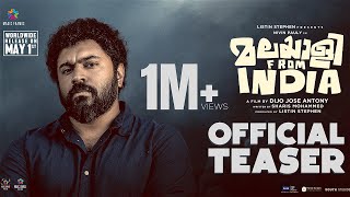 Malayalee From India Official Teaser  Dijo Jose Antony  Nivin Pauly  Listin Stephen [upl. by Drauode]