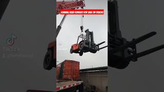 Loading Used Forklift For Sale on trucks shorts [upl. by Retsila828]