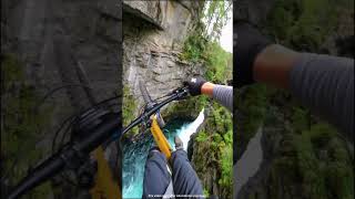 crossing mountain railing on bycycle shortsvideo [upl. by Morley]