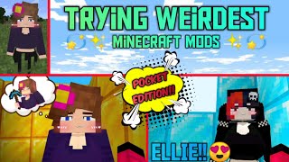 Trying Weirdest Mods  Addons 💫✨ in Minecraft Pocket Edition [upl. by Lamont]