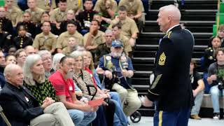 Finding the oldest veteran at the 40th Veterans Day Ceremony at West Iredell High School [upl. by Bron]