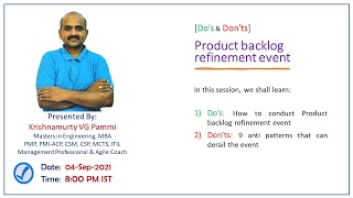 Product backlog refinement event [upl. by Ait540]