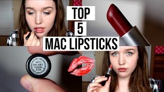 Top 5 MAC Lipsticks  TRY ON FAIR SKIN [upl. by Carman]