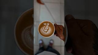 How to make simple tulip swan latteart shorts coffee latteart trending [upl. by Baryram672]