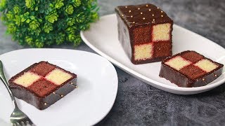 Battenberg Cake Recipe  Eggless amp Without Oven  Yummy [upl. by Hehre616]