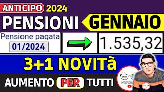 ANTICIPO⚡️ PENSIONI GENNAIO 2024 ➡ VERIFICA NUOVI IMPORTI AUMENTI CEDOLINI ❗️ RIVALUTAZIONE e IRPEF [upl. by Ebehp]