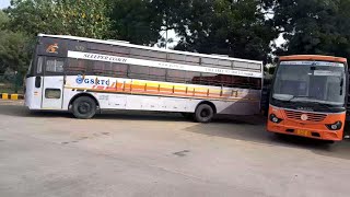 Gsrtc brand new ac and Non Ac Buses at Gandhinagar depo Pathikashram [upl. by Llednahs236]