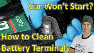 Car wont start TRY THIS FIRST  How to clean battery terminals  Remove Battery Terminal Corrosion [upl. by Adnohsel]