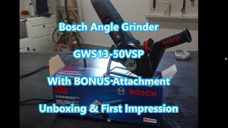 Bosch Angle Grinder GWS13 50VSP Unboxing amp Review [upl. by Annuaerb845]