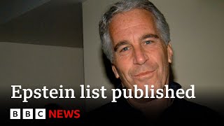 Jeffrey Epstein List of names in court files released  BBC News [upl. by Gmur641]