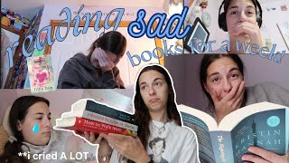 reading SAD BOOKS for a week💔😭📚 reading vlog [upl. by Senhauser]