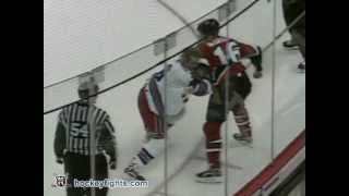 Colton Orr vs Brian McGrattan Mar 30 2006 [upl. by Ellerrad]