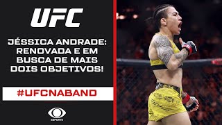 De energia renovada por Deus Jéssica Andrade projeta luta por título do UFC e Hall da Fama [upl. by Iderf52]