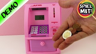 GLAMOUR GELDAUTOMAT FÜR ZUHAUSE Banken hassen diesen Automaten Pinke Spardose mit Anzeige [upl. by Silda883]