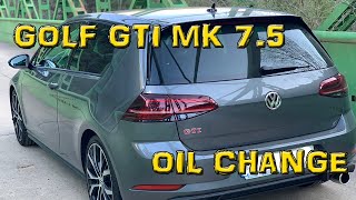 VW GOLF GTI 75 OIL CHANGE [upl. by Acinot960]